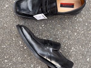 Mens Black Formal leather Slip On Shoes SH770