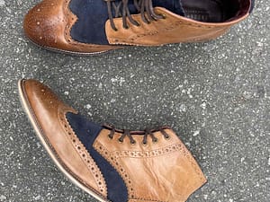 London Brogue Leather Chelsea Boots SH846