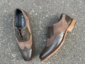 BROWN LEATHER SUEDE BROGUES SH826